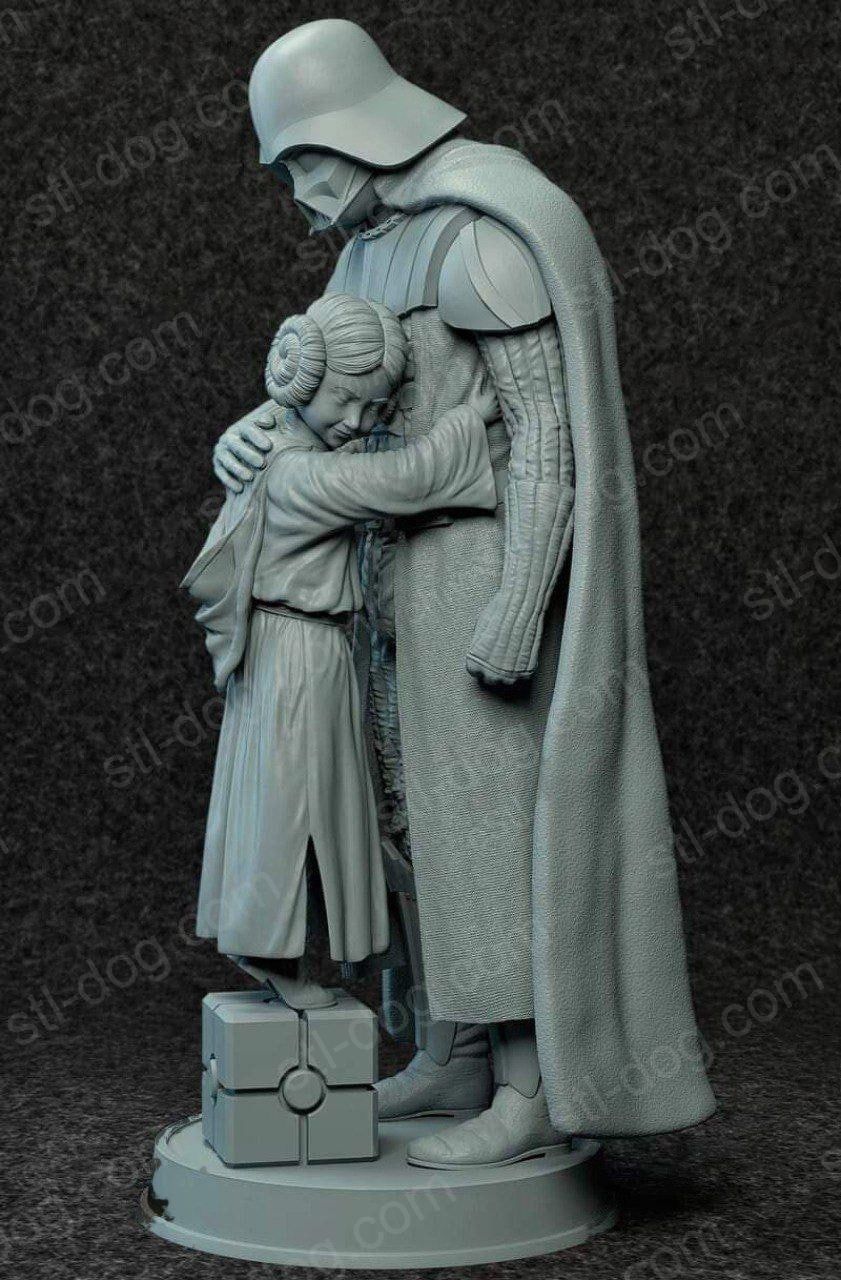 星球大战（Star Wars）达斯·维德（Darth Vader）和莱娅（Leia）3D打印图纸